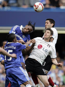 Didier Drogba och Florent Malouda, Chelsea,  Zoltan Gera