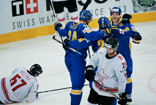 Johan Harju, Linus Omark och Martin Thörnberg, Sverige,