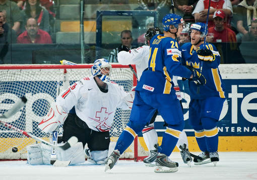 Johan Harju och Martin Thörnberg, Sverige, jubel