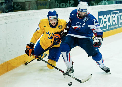 Niklas Persson, Sverige, och Baptiste Amar, Frankrike, i