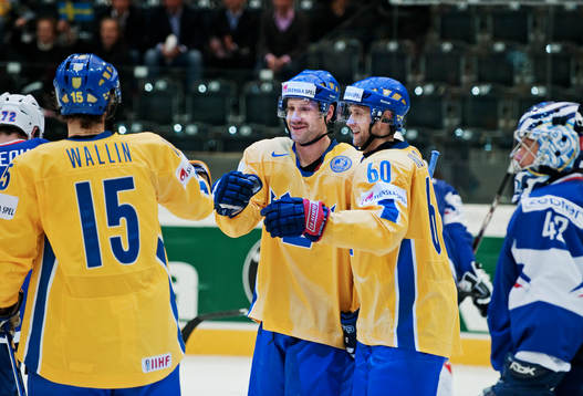 Rickard Wallin, Marcus Nilson och Kristian Huselius,