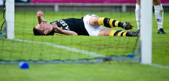 Bästa chansen för AIK, Miran Burgic har missat Martin