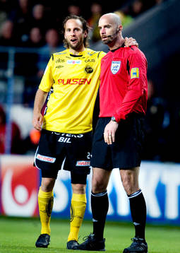 Mathias Florén, Elfsborg, kramas med Stefan Johannesson,