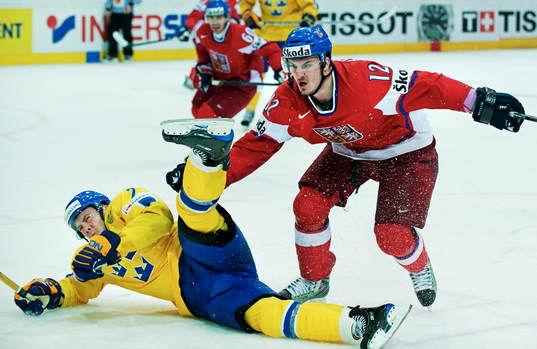 Nicklas Grossman, Sverige, och Ales Kotalik, Tjeckien,