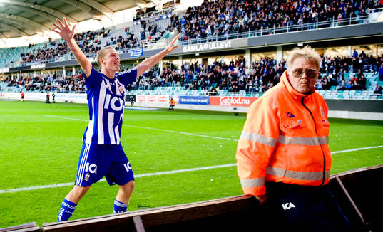 Ragnar Sigurdsson, IFK Göteborg, jubel, en publikvärd är
