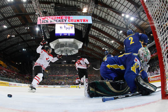 Dany Heatley och Derek Roy, Kanada och Jonas Gustavsson,