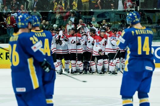 Kanada vann till slut matchen med 3-1. Jubel, depp