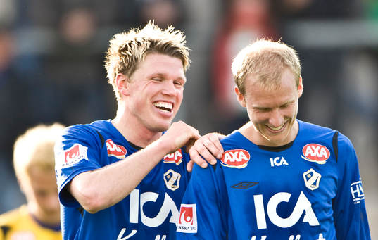 Christian Järdler och Emil Jensen, glädje