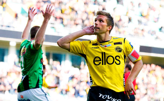 Anders Svensson, Elfsborg, jubel framför GAIS klacken som