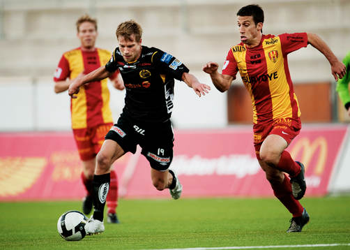 Joel Johansson, Elfsborg, avancerar mot mål