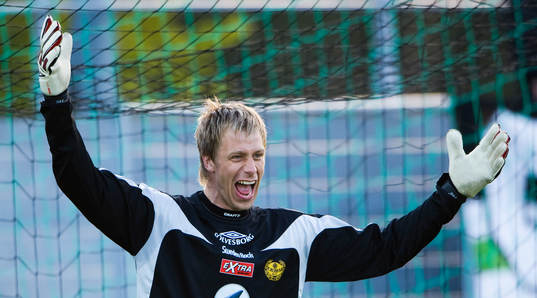 Mattias Asper, målvakt, jubel