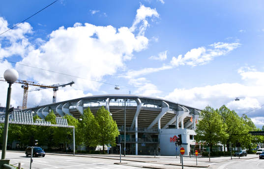 Fotboll, Gamla Ullevi, exteriör, MAX Hamburgare, snabbmat,