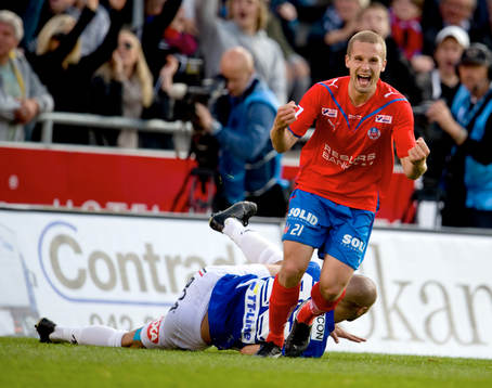 Christoffer Andersson, Helsingborg har gjort 2-0- Jubel