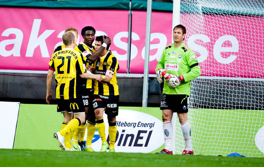 Paulinho, Häcken, jubel, Bengt Andersson, målvakt,
