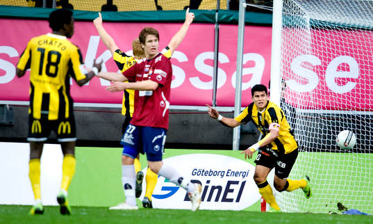 Paulinho, Häcken, jubel, Örgryte depp
