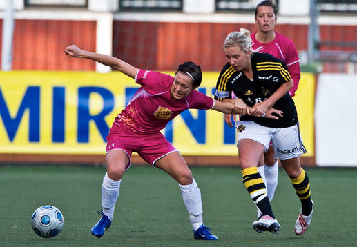 Therese Sjögran, LdB Malmö och Louise Fors, AIK