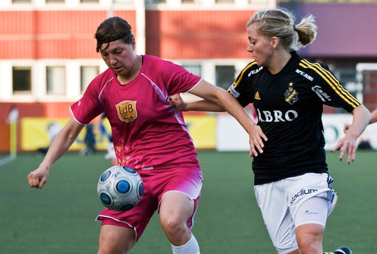 Linda Forsberg, LdB Malmö och Linda Sembrant, AIK