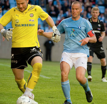 Daniel Andersson, Malmö och John Alvbåge, målvakt Örebro