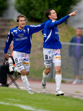 Kristian Haynes och Zoran Jovanovic, jubel