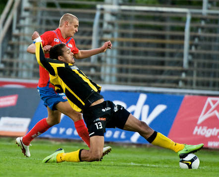 Mathias Ranégie, Häcken, gör 2 mål i matchen