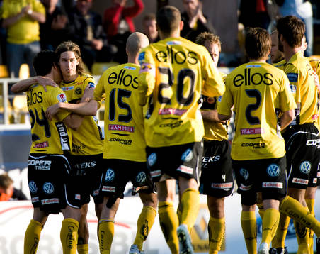 Daniel Nordmark, gör matchens enda mål. Jubel Elfsborg
