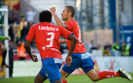 1-0 Marcus Lantz. Jubel, glädje