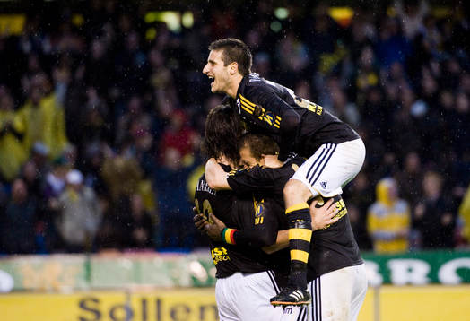 Gabriel Özkan, jubel med sitt AIK