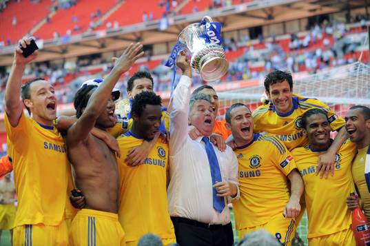 Guus Hiddink, tränare, chelsea, glädje, jubel
