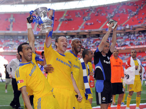 Jose Bosingwa, John Terry, Nicolas Anelka och Ashley Cole,