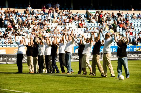 Malmös hjältar, från 1979, hyllades innan matchen