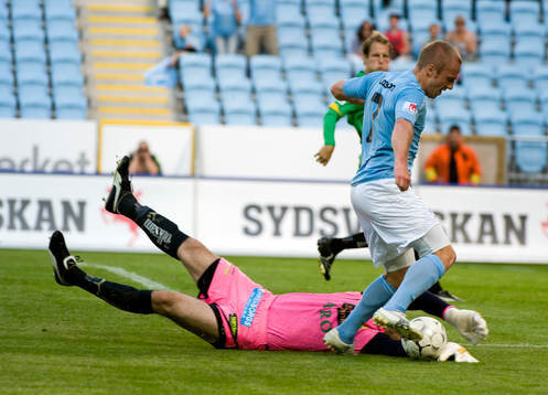 Dime Jankulovski, målvakt, Gais och Daniel Larsson, Malmö