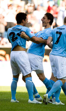 Agon Mehmeti och Jiloan Hamad, Malmö, jubel