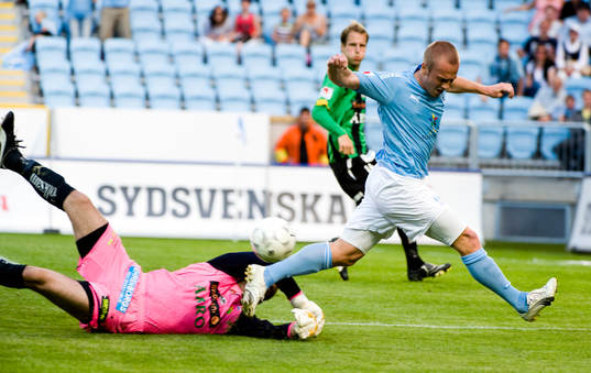 Daniel Larsson, Malmö och Dime Jankulovski, målvakt, Gais