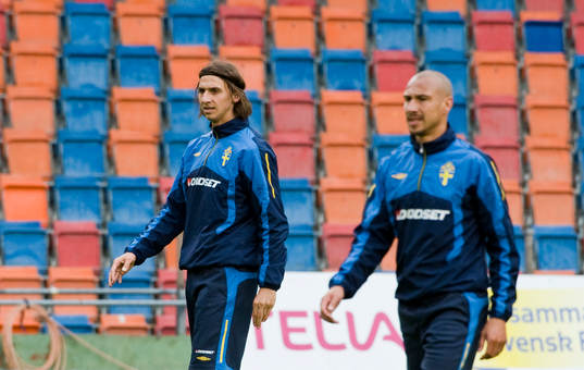 Zlatan Ibrahimovic och Henrik Larsson