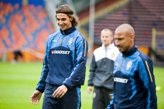 Zlatan Ibrahimovic och Henrik Larsson