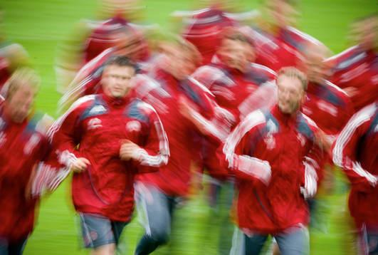 Fotboll, VM-Kval, Danmark, träning