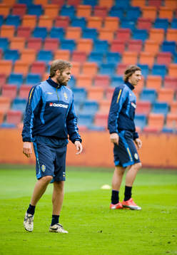 Olof Mellberg och Zlatan Ibrahimovic