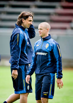 Zlatan Ibrahimovic och Samuel Holmén