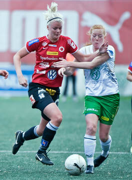 Emma Sjödahl,  Kristianstad och Lisa Björkvik, Hammarby