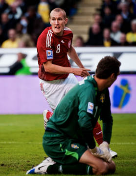 Thomas Kahlenberg, Danmark, jubel och Andreas Isaksson,
