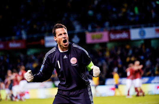 Thomas Sorensen, målvakt, Danmark, jubel