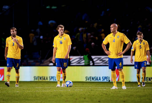 Olof Mellberg, Viktor Elm, Daniel Majstorovic och Adam