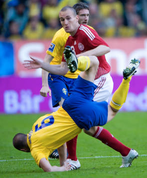 Sverige och Daniel Andersson stod på huvudet