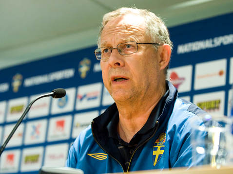 Lars Lagerbäck, förbundskapten, på