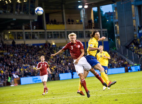 Simon Kjaer, Danmark och Zlatan Ibrahimovic, Sverige i