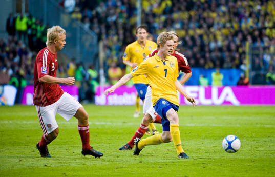 Simon Kjaer, Danmark, och Rasmus Elm, Sverige
