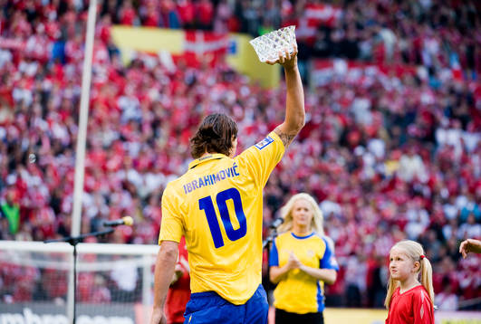 Zlatan tog emot pris från sportjournalisterna