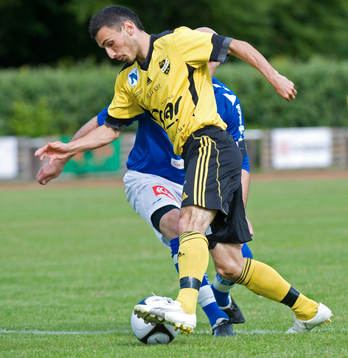 0-1 Burim Rexhepi, som här tar sig förbi en Ljungby-back