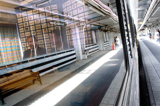 Presskonferens på Stockholms Centralstation med Lars