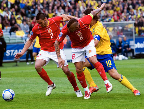Äntligen, Zlatan Ibrahimovic gör mål i landslaget, här